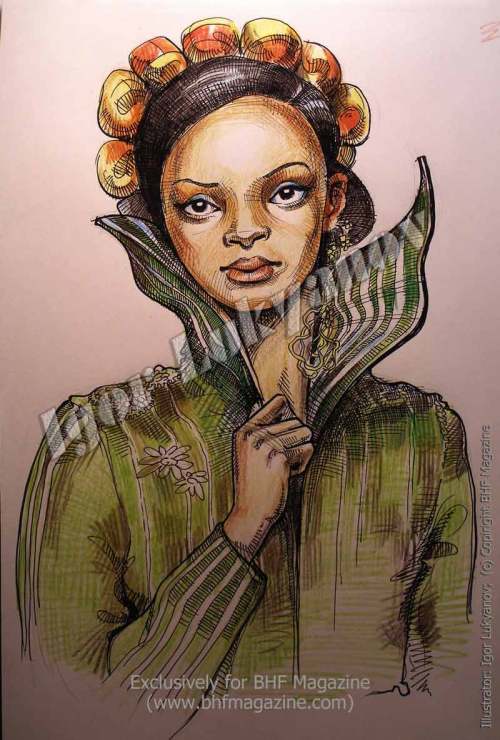African fashion sketch by Igor Lukyanov
